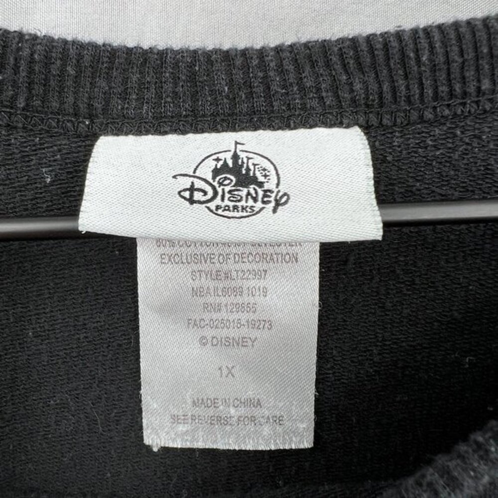 Walt Disney World parks authentic glitter embroidered pullover sweatshirt 1X top - Picture 3 of 8